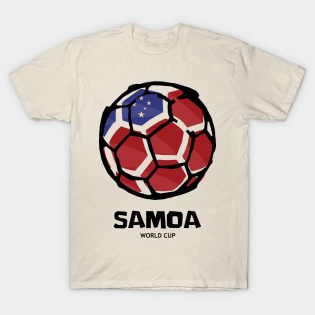 Samoa Football Country Flag T-Shirt by KewaleeTee